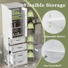 Airsurfer Tall White Storage Cabinet with Doors and Drawers, Freestanding Linen Tower for Bathroom, Laundry Room, or Hallway - 4 of 4