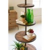 Four-Tier Metal and Wood Display Tower 21.63 Inch Gray Finish by Kalalou - 2 of 3
