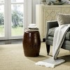 Ming Forest Garden Stool - ACS4552 - Indoor/Outdoor - Red - Safavieh - 2 of 3