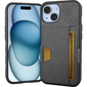 Smartish iPhone 15 Wallet Case - Wallet Slayer Vol 2 Credit Card Kickstand Holder - 1 of 4