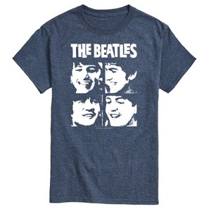 Men's - The Beatles - Group Member Faces Short Sleeve Graphic T-Shirt - 1 of 4