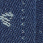 dark blue vintage denim heart bow pillow bag