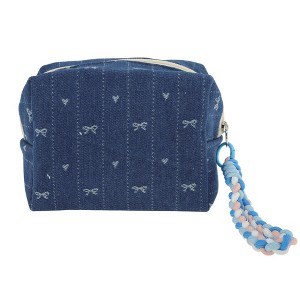 Unique Bargains Lightweight Bow Makeup Bag 1 Pc - 1 of 4