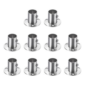 Unique Bargains Stainless Steel Corrosion Resistance Durability Closet Rod Flange Holder - 1 of 4