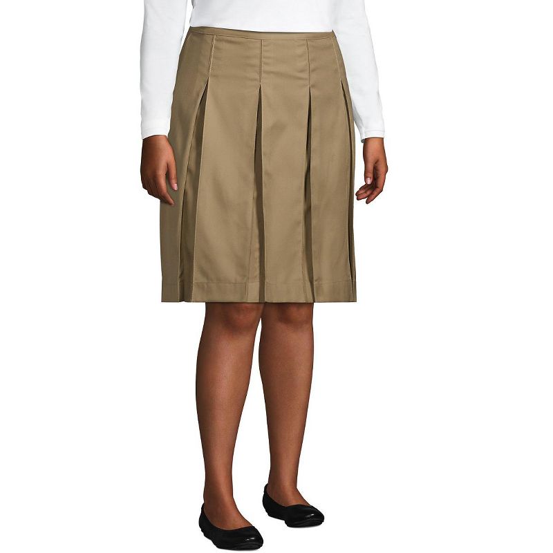 Lands' End Lands' End School Uniform Women's Solid Box Pleat Skirt Top of Knee, 3 of 6