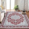 Vintage Washable Area Rug, Floral Medallion, Ultra Soft Accent Carpet for Living Room, Bedroom, Entryway, Non-Slip, Low-Pile - 3 of 4