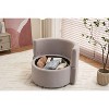 Okak Modern Accent Chairs for Bedroom, Teddy Fabric Swivel and Storage Chair With Back Cushion For Living Room - 3 of 4
