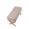39" Becky Storage Ottoman Beige - Boraam: Rubberwood Frame, Soft-Close Hinge, Polyester Upholstery - 4 of 4