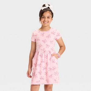 Girls' Short Sleeve Dress - Cat & Jack™ - 1 of 3