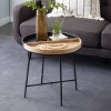 Contemporary Metal and Wood Accent Table - Olivia & May - 2 of 4