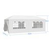 10x30 FT White Heavy Duty Canopy Tent - Waterproof Outdoor Wedding & Party Tent with 5 Removable Sidewalls, Easy Setup Gazebo for Backyard Events - 3 of 4