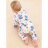 Disney Stitch Infant Girls Ruffle Long Sleeve Rompers - 3 of 4