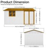NicBex 10x12 Ft Metal Outdoor Storage Shed with Lockable Doors and Windows for Backyard,Garden,Patio - 3 of 4
