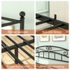 KTMBDW Full/Queen Canopy Bed Frame , Four Poster Bed, Platform with Built-in Headboard Strong Metal Slat Mattress Support, Black - 4 of 4