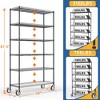 Dolonm Wire Shelving Unit, 6000 LBS NSF Height Adjustable Metal Garage Storage Shelves with Wheels,Metal Shelves - 2 of 4