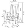Patio Rocking Chairs With Side Table,3-Piece Chaise Rocking Chair Set,Patio Rocking Chairs With Wood-Texture -Maison Boucle - 4 of 4