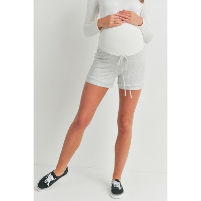 Hello Miz French Terry Over The Belly Lounge Maternity Shorts