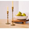 tag Antique Gold Stanford Metal Taper Holder Candlestick Short, 4.0L x 4.0W x 8.3H inches - 2 of 3