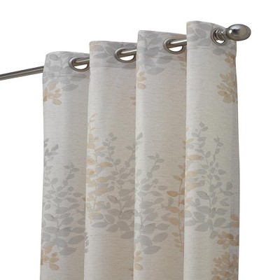 Ivory Light Filtering Grommet Pleated Linen Window Panel