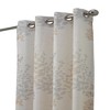 Habitat Lana Light Filtering Grommet Curtain Panel Two Tone Leaf Branches Bouquet Faux Linen Fabric Designed, Ivory - 3 of 4