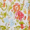 tagltd Bloom & Blossom Blue Orange Red Bright Floral on White Background Cotton Machine Washable Table Runner Décor Decoration 72" x 14.5"-in. - 2 of 3
