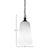 Toltec Lighting Carina 1 - Light Pendant in  Matte Black with 11" Opal Frosted Shade - 2 of 2