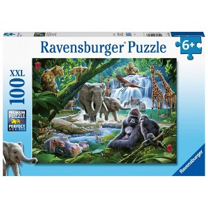 Ravensburger Jungle Animals XXL Jigsaw Puzzle - 100pc - 1 of 3