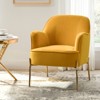 Odo Upholstered Accent Chair Velvet Comfy Living Room  Arm Chair | Karat Home - 3 of 4