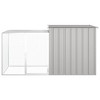 vidaXL Rabbit Cage Gray 78.7 in.x35.8 in.x39.4 in. Galvanized Steel - 3 of 4