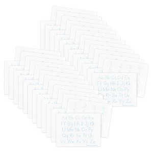 Flipside Products 9" x 12" Letters and Numbers, Two-Sided, Dry Erase Learning Mat - 48 Pack - 1 of 4