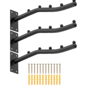 Unique Bargains Stainless Steel Sturdy Wall Mount Clothes Hanger for Bedroom Bathroom 3 Pcs - 1 of 3
