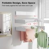 Wall Mounted Clothes Drying Rack, Laundry Drying Rack Collapsible, Extending Laundry Racks, Drying Racks with Wall Template - 3 of 4