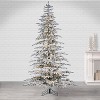 7.5ft Sterling Tree Company Full Flocked Mountain LED Pre-Lit Pine Artificial Christmas Tree - image 3 of 3