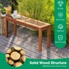Tangkula 1PC/2PCS Patio Wood Bench 2-Person Solid Wood Bench w/ Slatted Seat 39.5” Long Bench w/ Stable Wood Frame - 4 of 4