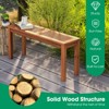 Tangkula 1PC/2PCS Patio Wood Bench 2-Person Solid Wood Bench w/ Slatted Seat 39.5” Long Bench w/ Stable Wood Frame - image 4 of 4