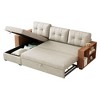 NicBex Pull Out Sectional Sofa L-Shaped Convertible Couch with Storage Chaise and Armrests for Living Room,Apartment,Office - 4 of 4