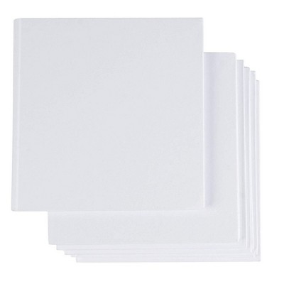 6-Pack Hardcover Blank Book, Unlined Sketchbooks for Writing, Class Projects, White, 5"x5"