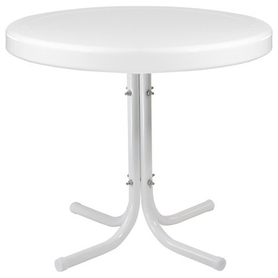 Northlight 22" Outdoor Retro Tulip Side Table, White