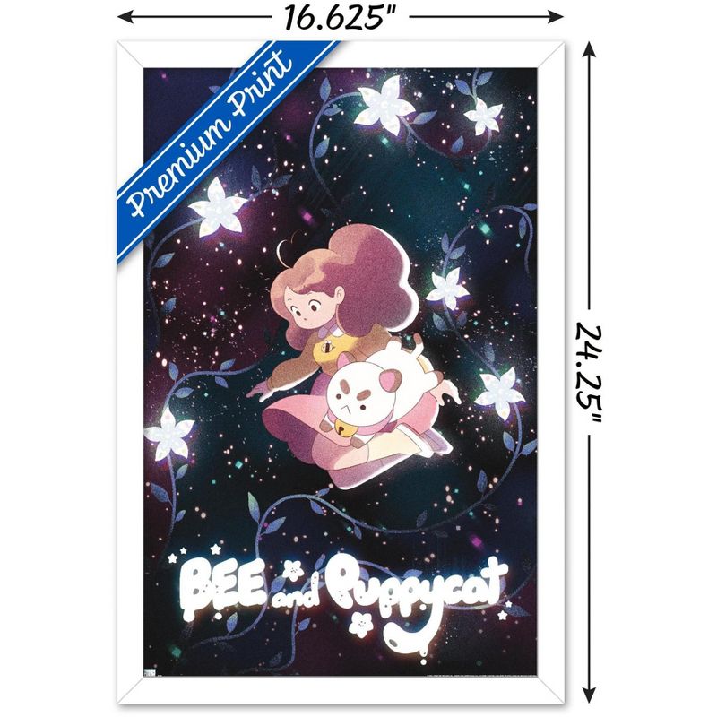 Trends International Bee and Puppycat - Space Flowers Key Art Framed Wall Poster Prints, 3 of 7