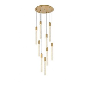 Elegant Lighting Weston 9 - Light Pendant in  Satin Gold - 1 of 4
