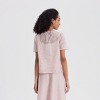 Women's Short Sleeve Semi-Sheer Jacquard Blouse - A New Day™ - 2 of 4