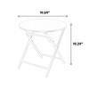 SKRAN Outdoor 3 Piece Patio Set Chairs, Camping Chair with Armrests and Folding Table, Breathable Fabric, for Bistro Garden, Balcony, Lawn (Brown) - 4 of 4