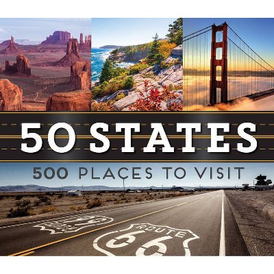 Photo 1 of 50 States 500 Places to Visit - by  Publications International Ltd (Hardcover)