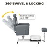 Reclining Pedicure Chair with Stool, Footrest & Massage Foot Basin, Hydraulic Lift Pedicure Station for Nail Tech, Swivel Foot Spa Chair - 2 of 4