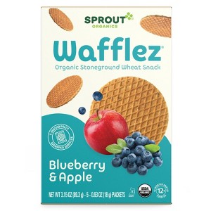 Sprout Foods Organic Blueberry Apple Wafflez Toddler Snacks - 3.15oz - 1 of 4