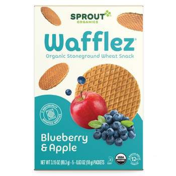 Sprout Foods Organic Blueberry Apple Wafflez Toddler Snacks - 3.15oz