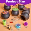 Fun Little Toys 144pcs Prefilled Cauldrons with Halloween Toy Witch Fingers Rings Stickers Stamps Bouncy Balls, Bulk Mini Cauldrons Gifts - 4 of 4
