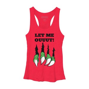 Women's Design By Humans Let the monster out halloween By ArtStyleAlice Racerback Tank Top - 1 of 3