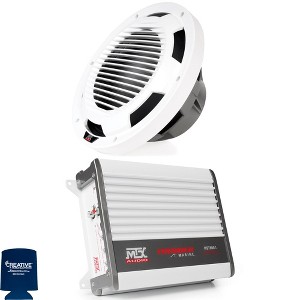 MTX WET124-W Wet Series 12" 250W RMS Single 4Ω Marine Subwoofer, and a MTX WET500.1 500W x 1 @ 2Ω Amplifier - 1 of 4
