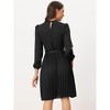 Allegra K Women's Work Long Sleeve Pleated Midi Shirt Dress - image 4 of 4